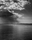 Lake Garda Paddle Boarders Black and white