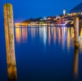 Lake Garda, Town of Limone sul Garda (Lombardy, Italy) at blue hour