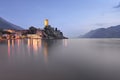 Lake Garda and Town of Malcesine in the Evening, Italy Royalty Free Stock Photo