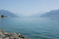 Lake Geneva or Lac LÃÂ©man in the Summer Royalty Free Stock Photo