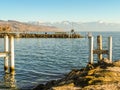 Lake Geneva, Ouchy port, Lausanne, Switzerland Royalty Free Stock Photo