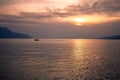 Lake Geneva at sunset Royalty Free Stock Photo