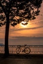 Lake Geneva at sunset Royalty Free Stock Photo