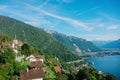 Lake Geneva view from Glion, Switzerland Royalty Free Stock Photo