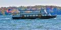 Lake Geneva Cruise Boat Taking Tourists for Fall Tour