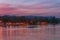 Lake George New York landscape and sunset Royalty Free Stock Photo