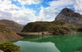 Lake the Gloriettes on the Gave d`Estaube river in the Haute Pyr