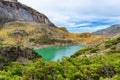 Lake the Gloriettes on the Gave d`Estaube river in the Haute Pyr