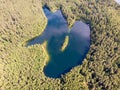 The lake Glubelka in the forest. National park Narochiansky, Belarus Royalty Free Stock Photo