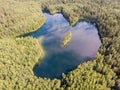 The lake Glubelka in the forest. National park Narochiansky, Belarus Royalty Free Stock Photo