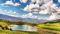 A lake in green highlands of Alborz mountain , Iran Royalty Free Stock Photo
