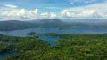 A lake among green hills and mountains. Pantabangan lake.