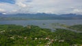 A lake among green hills and mountains. Pantabangan lake.