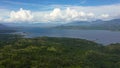 A lake among green hills and mountains. Pantabangan lake.