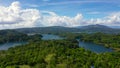 A lake among green hills and mountains. Pantabangan lake.