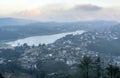 Lake Gregory view from the top of the hill Royalty Free Stock Photo