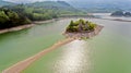 Lake Gruyere in the Canton of Fribourg, Switzerland. Royalty Free Stock Photo