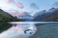 Lake Gunn at sunrise, Fiordland, New Zealand