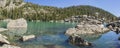 Lake Haiyaha Panorama Royalty Free Stock Photo