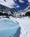 Lake Haiyaha in Rocky Mountain National Park Royalty Free Stock Photo