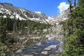 Lake Haiyaha, Rocky Mountains Royalty Free Stock Photo