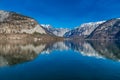 Lake Hallstater See With Mountains-Hallstatt Royalty Free Stock Photo