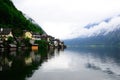 Lake Hallstatt and houses Royalty Free Stock Photo