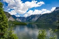 Lake in the Hallstatt mountains in summer on a sunny day