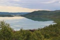 Lake on the Hardanger mountains plateau, Norway, Europe. Royalty Free Stock Photo