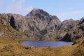 The Lake Harris view about halfway through the world famous Routeburn Track in South Island of New Zealand, famous Great Walk