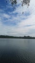 The Lake of Herestrau park, Presei Libera house, Bucharest, Romania.