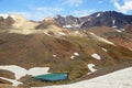 The lake of Hesarchal glacier in Alamkuh mountains , Iran