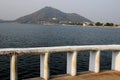 Lake, Hill and Barricade, Udaipur