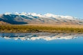 A lake in the Himalayas. Tibet, large lake in the highlands