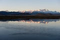 A lake in the Himalayas. Tibet, large lake in the highlands