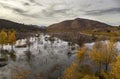 Lake Hodges and Bernardo Mountain near Interstate 15 San Diego County North Inland Royalty Free Stock Photo