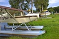 Lake Hood float plane airport Royalty Free Stock Photo