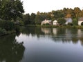 Lake and houses