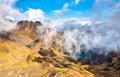 Lake at the Huaytapallana mountain range in Huancayo, Peru Royalty Free Stock Photo