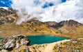 Lake at the Huaytapallana mountain range in Huancayo, Peru Royalty Free Stock Photo