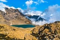 Lake at the Huaytapallana mountain range in Huancayo, Peru Royalty Free Stock Photo