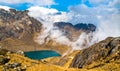 Lake at the Huaytapallana mountain range in Huancayo, Peru Royalty Free Stock Photo