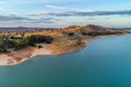 Lake Hume coastline at scenic sunset. Royalty Free Stock Photo