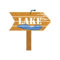 Lake icon vector sign and symbol isolated on white background, Lake logo concept Royalty Free Stock Photo