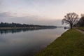 Lake Idroscalo at sunset Royalty Free Stock Photo