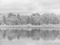 The Lake. Infrared shot with great reflections. Royalty Free Stock Photo