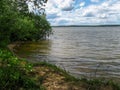 Lake inside yuri gagarin park at chelyabinsk russia