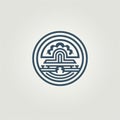 Lake-inspired Logo Design With Spiritual Landscape And Religious Iconography