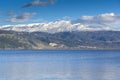 Lake Ioannina and Pindus Mountains, Epirus Royalty Free Stock Photo