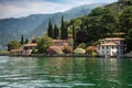 Lake Iseo, Italian villa on Monte Isola, Lombardy, Italy.